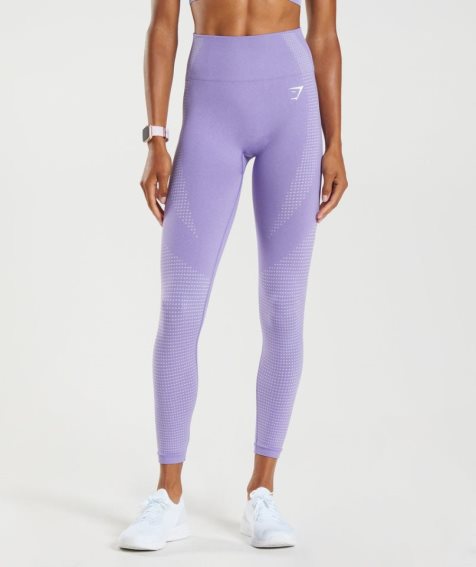 Women's Gymshark Vital Seamless 2.0 Leggings Lavender | CA 8A7105